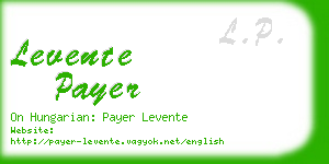 levente payer business card